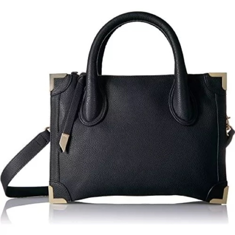 Foley + Corinna Frankie Framed Black Leather Satchel